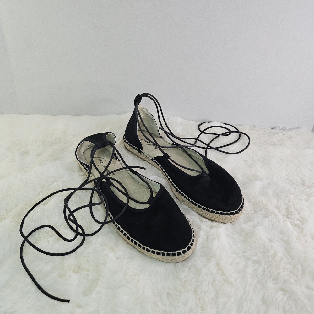 Free People Black Espadrilles Size 38 (7)